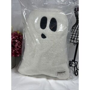 Ghost‎ Shaped Stuffed Plush Pillow Sherpy the Ghost Off White Sherpa 16" x 13"